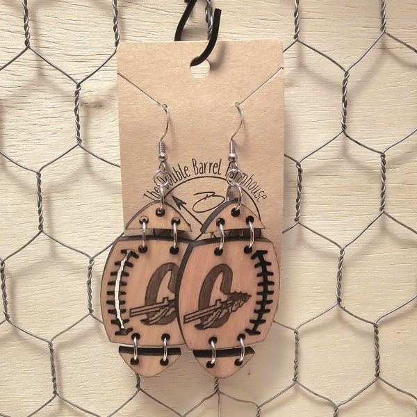Cherokee Football Dangle Earrings