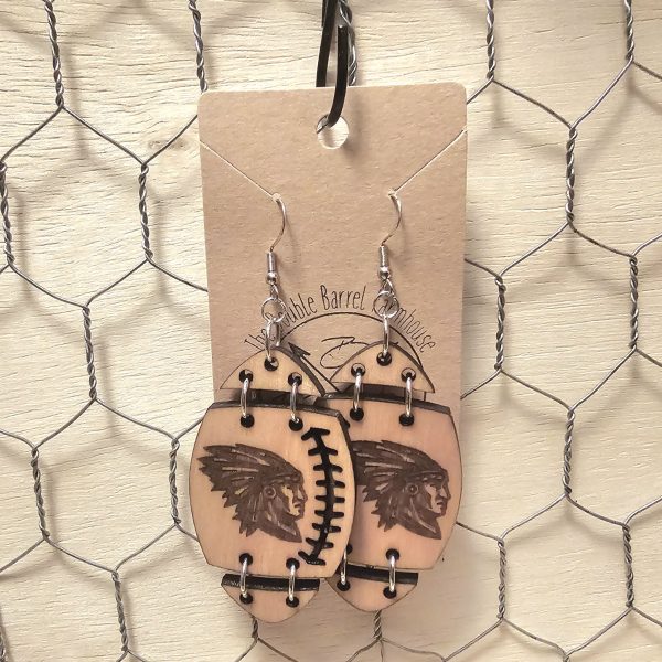 Sequoyah Football Dangle Earrings