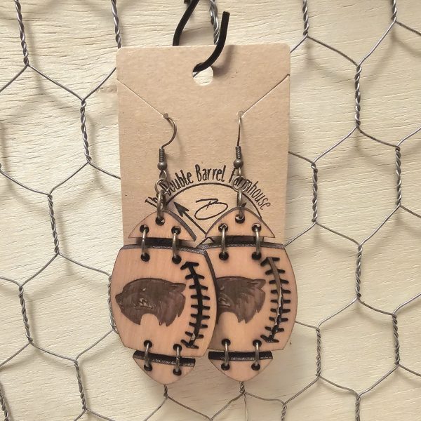 Woodstock Football Dangle Earrings