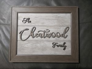 Cheatwood Family Sign