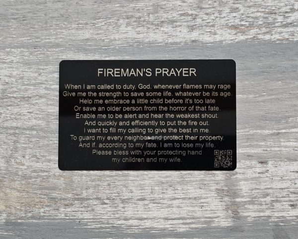 Firemans Prayer Back
