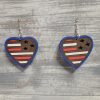 Heart US Flag Painted