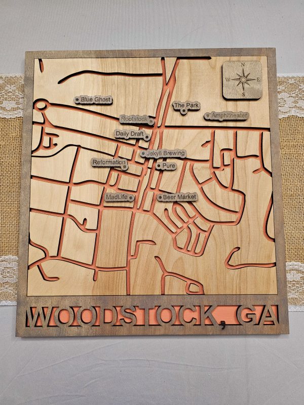 Downtown Woodstock Custom Map